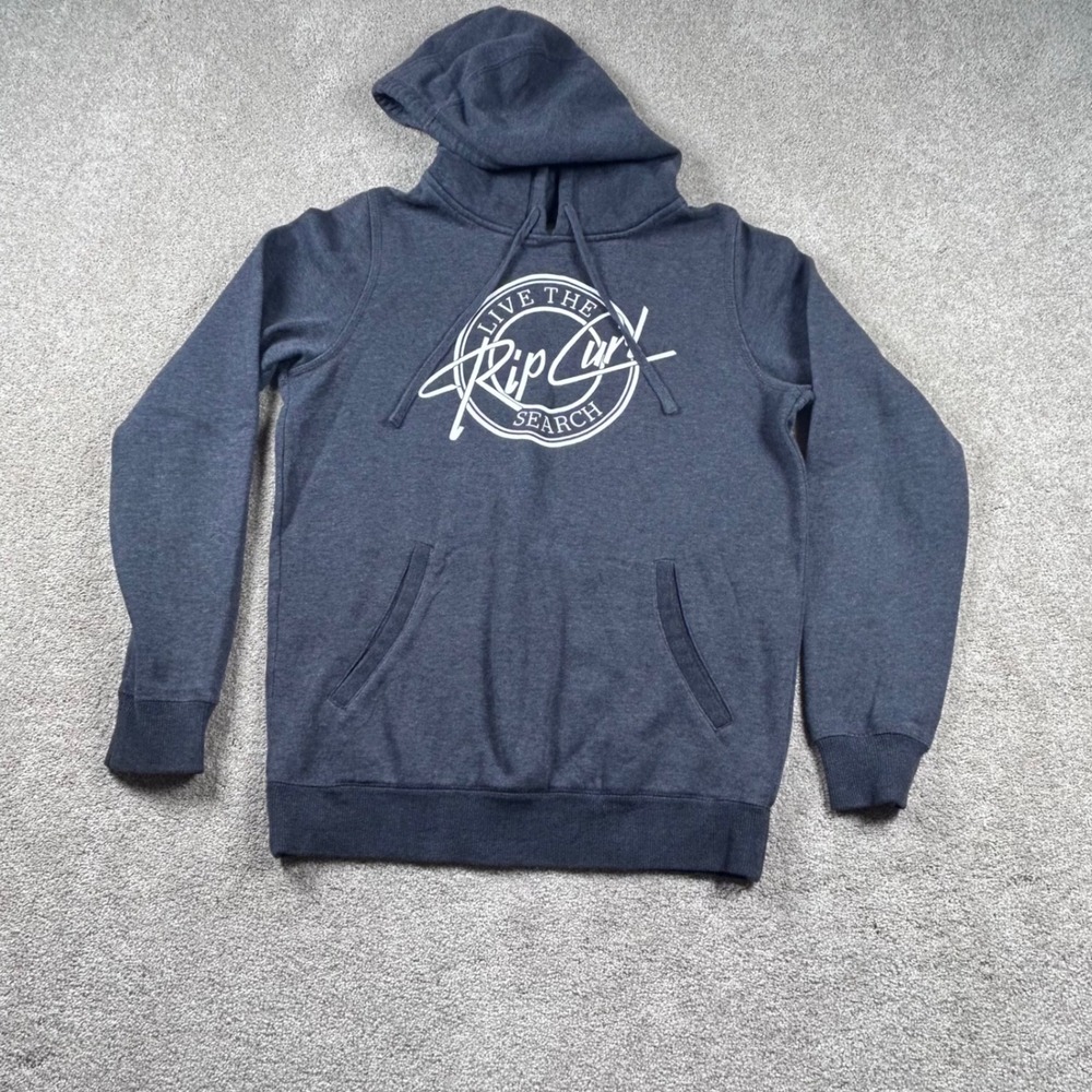 Rip Curl Mens Live The Search Pullover Hoodie Gray Heather Graphic‎ Sweatshirt